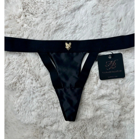 Honey Birdette WATSON🐺🖤 Black and Gold Thong XS - Picture 1 of 2